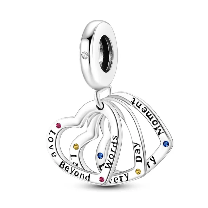 KUNSIR Ciondolo in Argento Sterling 925 con Cubic Zirconia per Braccialetti e Collane Europei - immagine 1