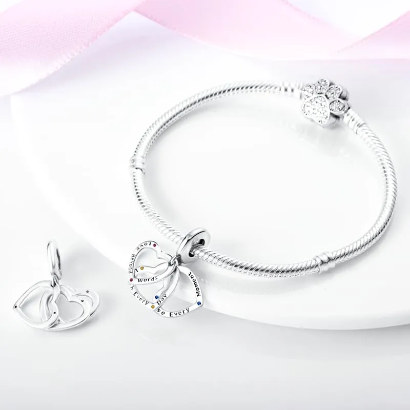 KUNSIR Ciondolo in Argento Sterling 925 con Cubic Zirconia per Braccialetti e Collane Europei - immagine 3