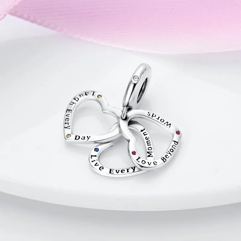 KUNSIR Ciondolo in Argento Sterling 925 con Cubic Zirconia per Braccialetti e Collane Europei - immagine 4