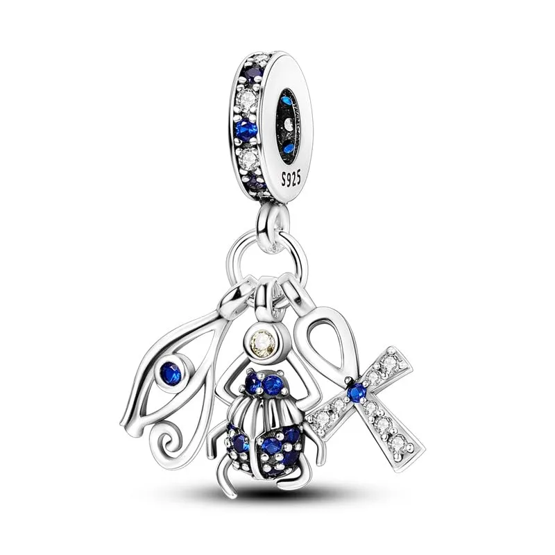 KUNSIR Bead Charm in Argento Sterling 925 con Cubic Zirconia, Compatibile con Braccialetti e Collane Europei - immagine 1