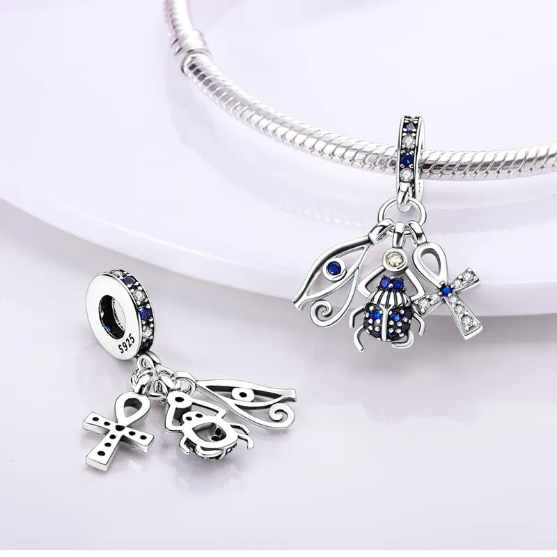 KUNSIR Bead Charm in Argento Sterling 925 con Cubic Zirconia, Compatibile con Braccialetti e Collane Europei - immagine 2