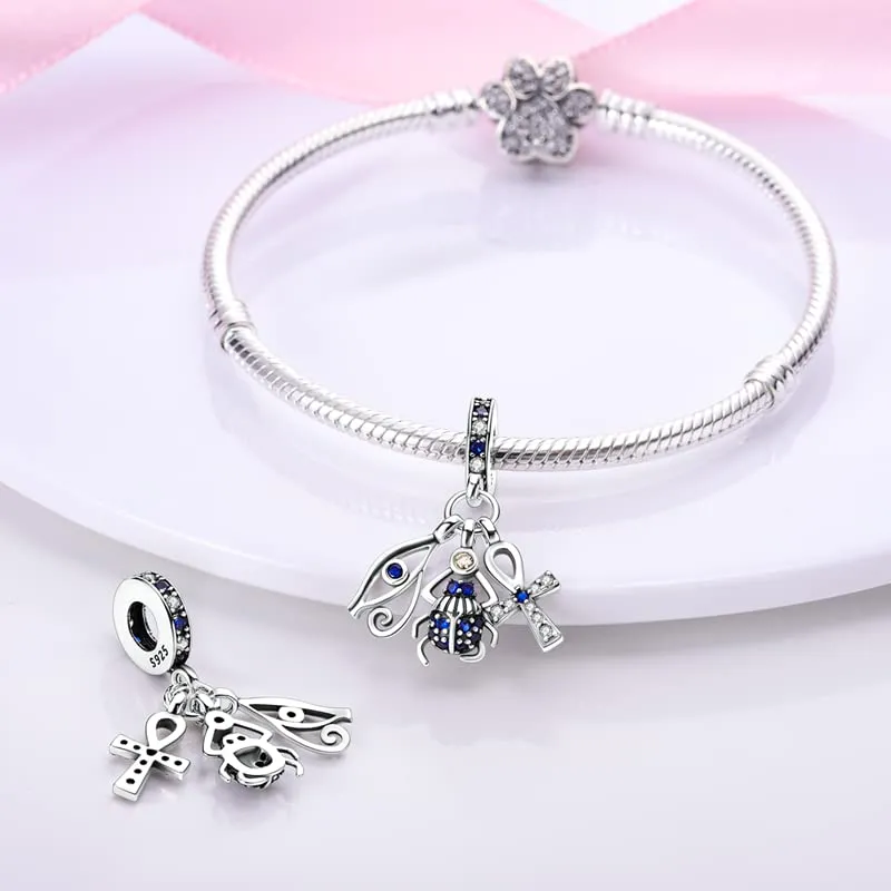 KUNSIR Bead Charm in Argento Sterling 925 con Cubic Zirconia, Compatibile con Braccialetti e Collane Europei - immagine 3