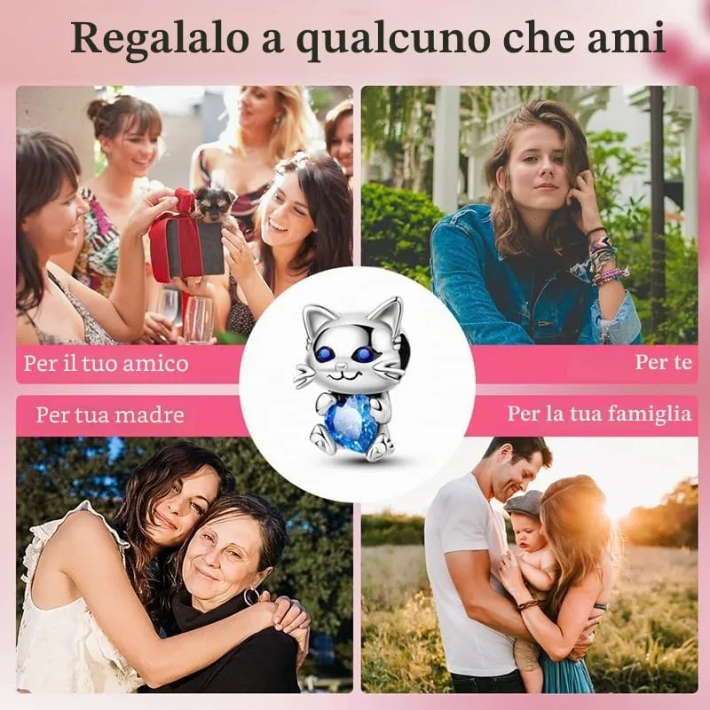 KUNSIR Bead Charm in Argento Sterling 925 con Cubic Zirconia per Braccialetti e Collane Europei - immagine 6