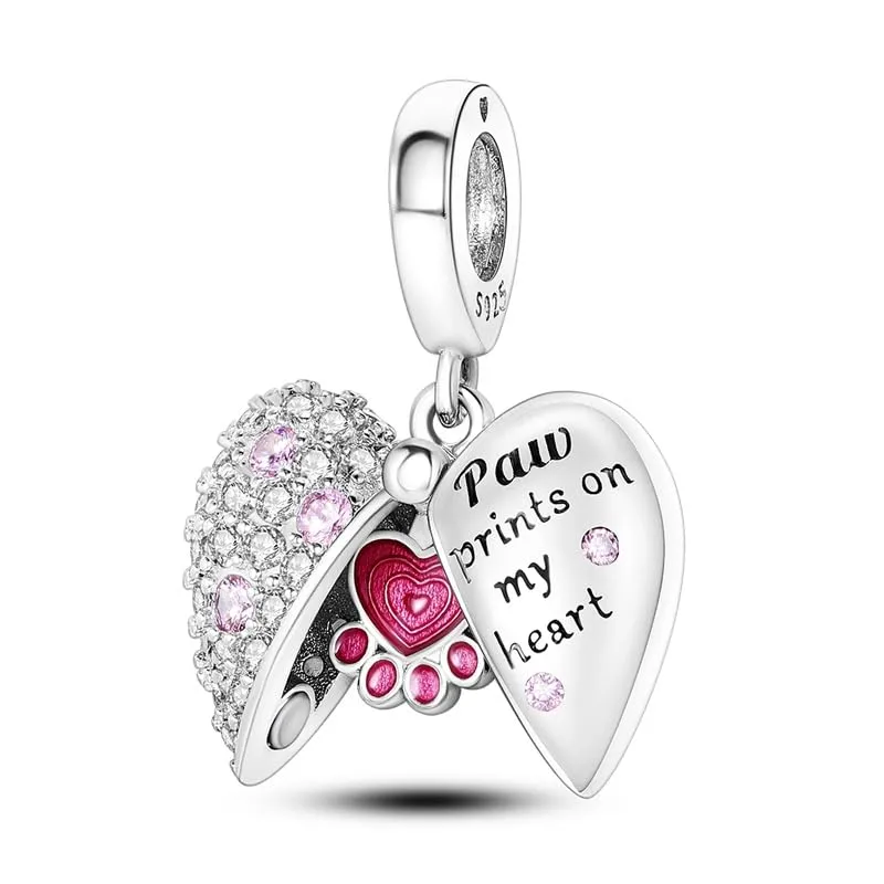 KUNSIR Bead Charm in Argento Sterling 925 con Cubic Zirconia per Braccialetti e Collane Europei - immagine 1