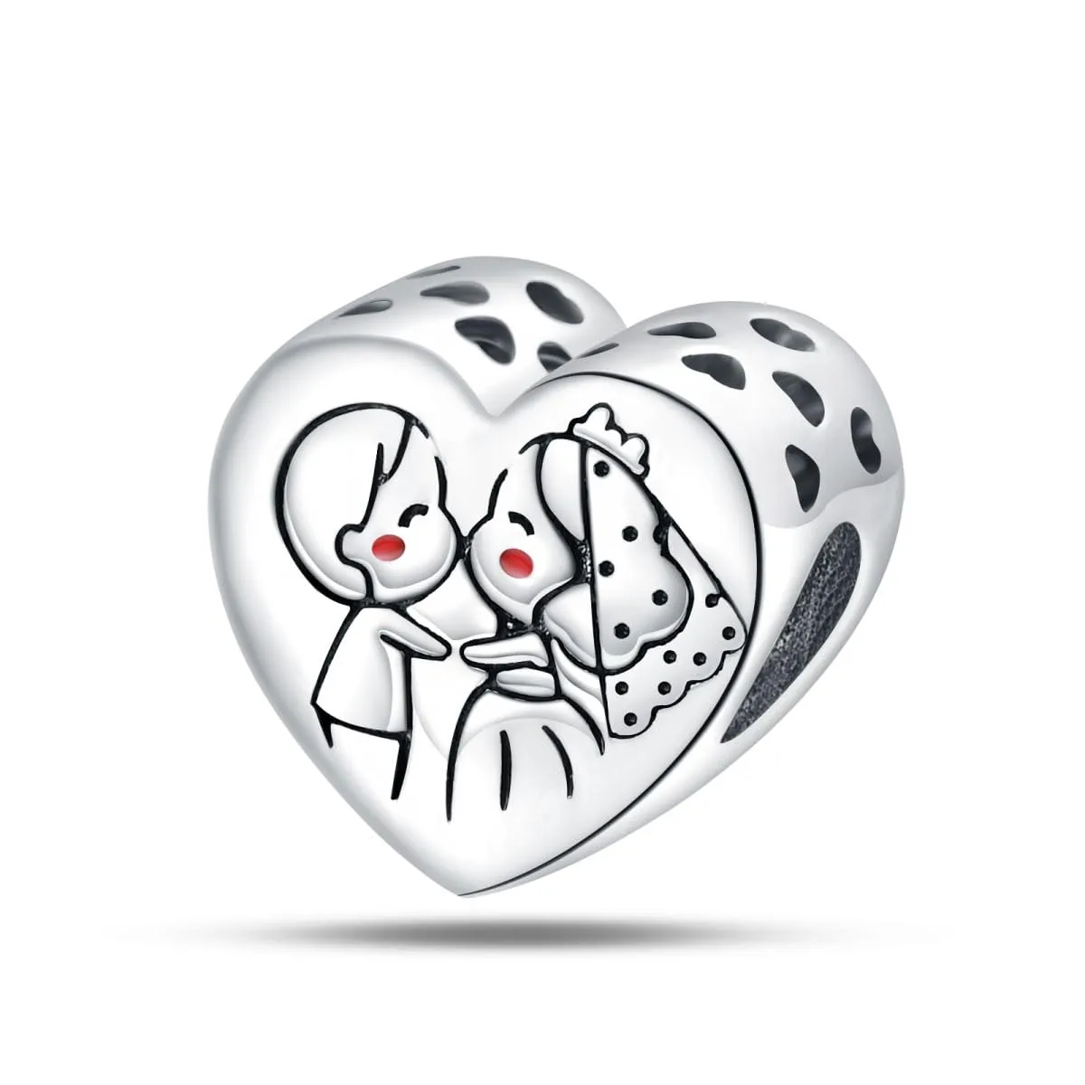 KUNSIR Ciondolo in Argento Sterling 925 con Cubic Zirconia per Braccialetti e Collane Europei - immagine 1