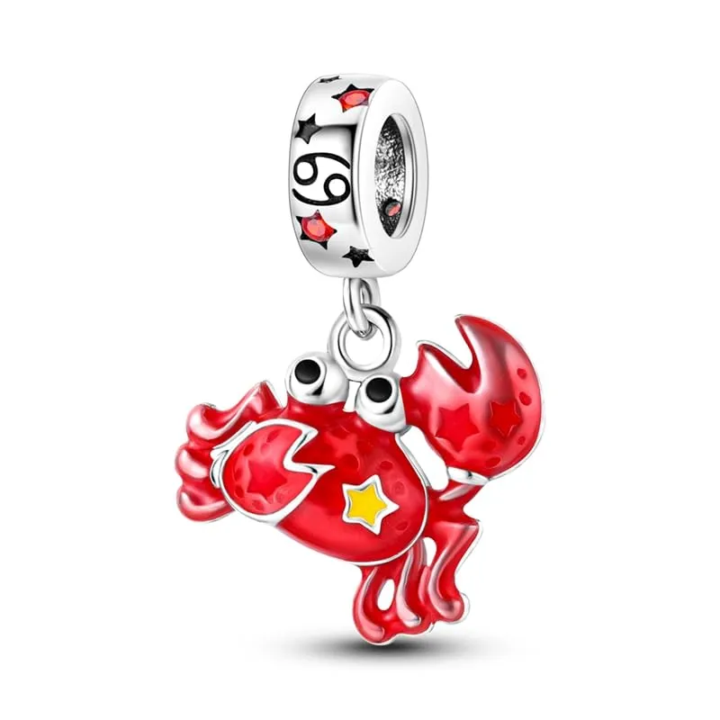 KUNSIR 925 Sterling Silver Bead Charm with Cubic Zirconia for Pandora Compatible Bracelets and European Necklaces - immagine 1