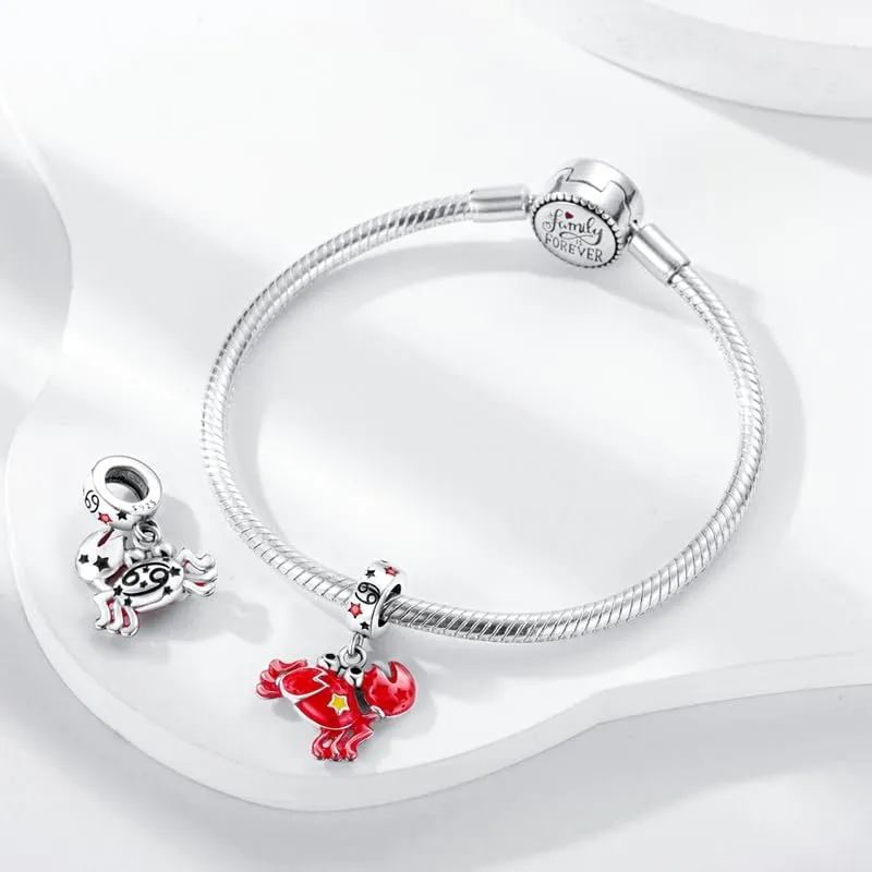 KUNSIR 925 Sterling Silver Bead Charm with Cubic Zirconia for Pandora Compatible Bracelets and European Necklaces - immagine 3