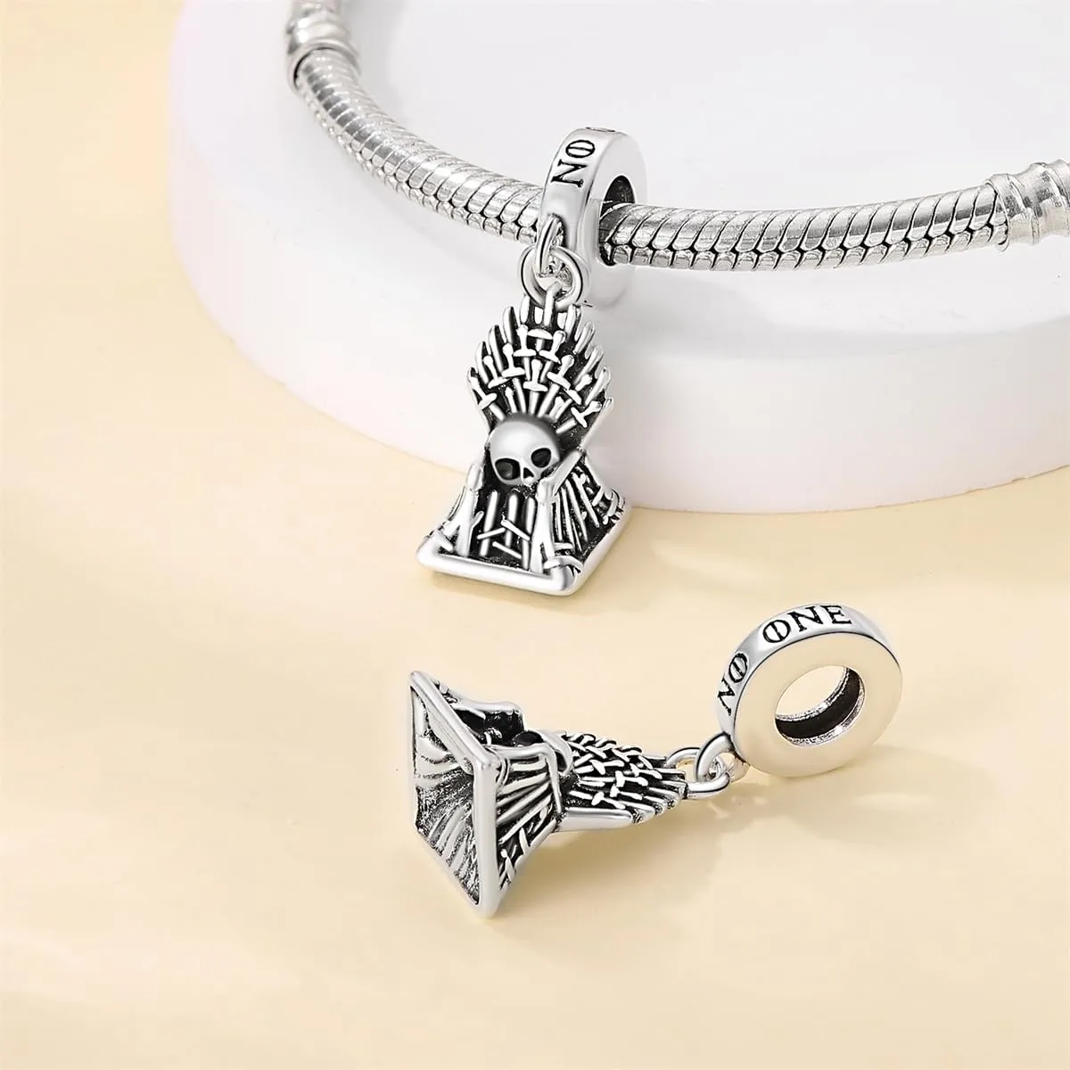 KUNSIR Bead Charm in Argento Sterling 925 con Cubic Zirconia per Braccialetti e Collane Europei - immagine 2