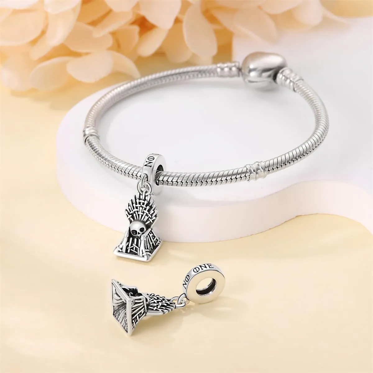 KUNSIR Bead Charm in Argento Sterling 925 con Cubic Zirconia per Braccialetti e Collane Europei - immagine 3