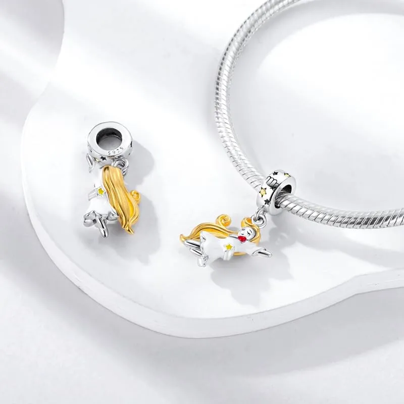 KUNSIR Bead Charm in Argento Sterling 925 e Cubic Zirconia, Compatibile con Braccialetti e Collane Europei - immagine 2