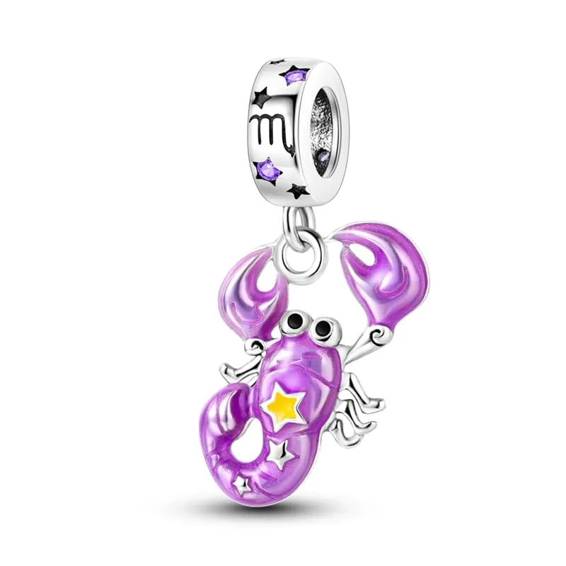 KUNSIR Bead Charm in Argento Sterling 925 con Cubic Zirconia, Compatibile con Braccialetti e Collane Europei - immagine 1