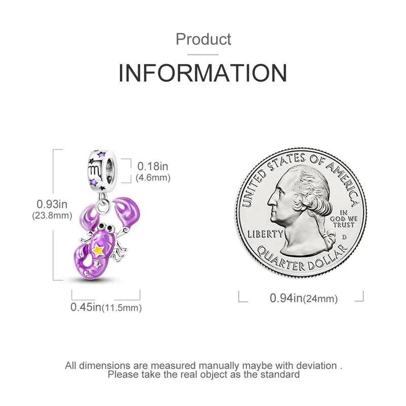 KUNSIR Bead Charm in Argento Sterling 925 con Cubic Zirconia, Compatibile con Braccialetti e Collane Europei - immagine 5