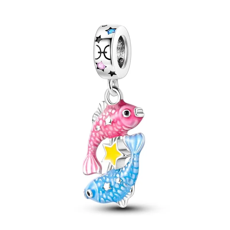 KUNSIR Ciondolo in Argento Sterling 925 con Cubic Zirconia per Braccialetti e Collane Europei - immagine 1