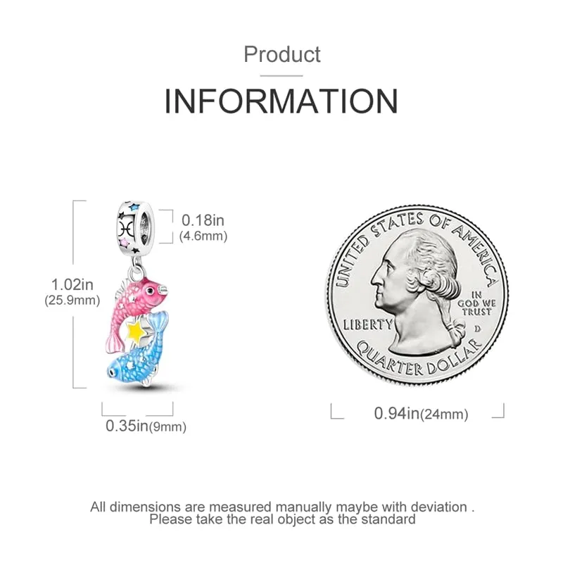 KUNSIR Ciondolo in Argento Sterling 925 con Cubic Zirconia per Braccialetti e Collane Europei - immagine 5