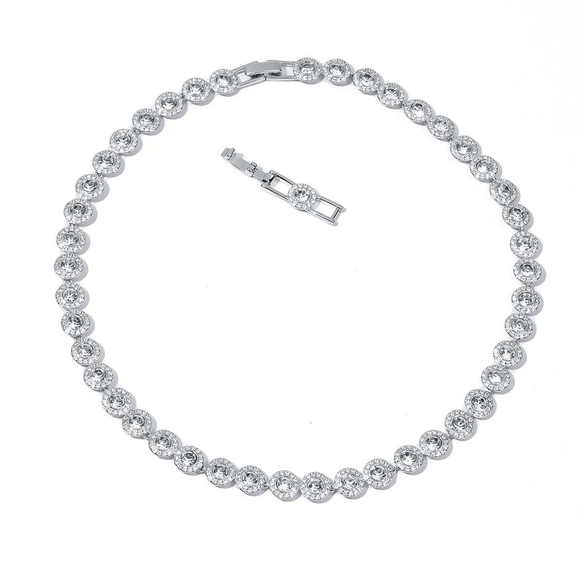 Collana Angelica in oro bianco 18 carati con cristallo trasparente - immagine 1