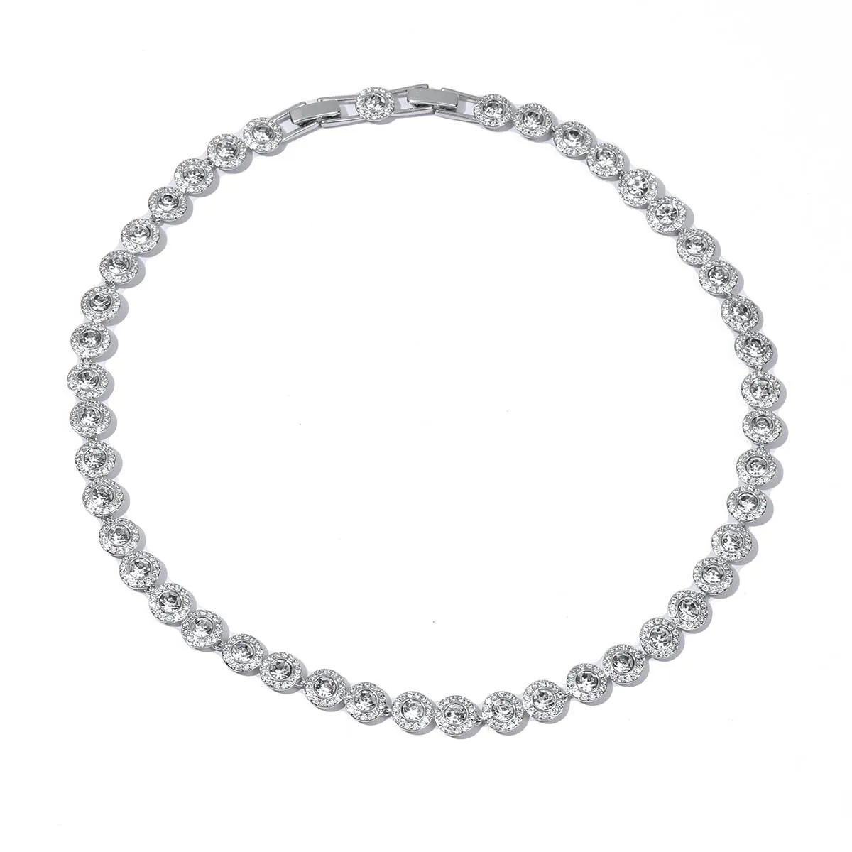 Collana Angelica in oro bianco 18 carati con cristallo trasparente - immagine 2
