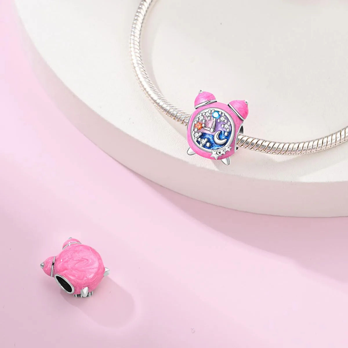 KUNSIR Ciondolo in Argento Sterling 925 con Cubic Zirconia per Braccialetti e Collane Europei - immagine 2