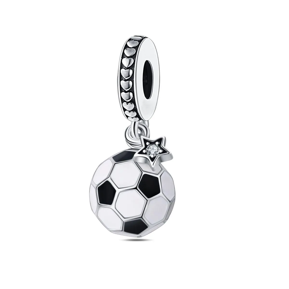KUNSIR Ciondolo in Argento Sterling 925 con Cubic Zirconia per Braccialetti e Collane Europei - immagine 1