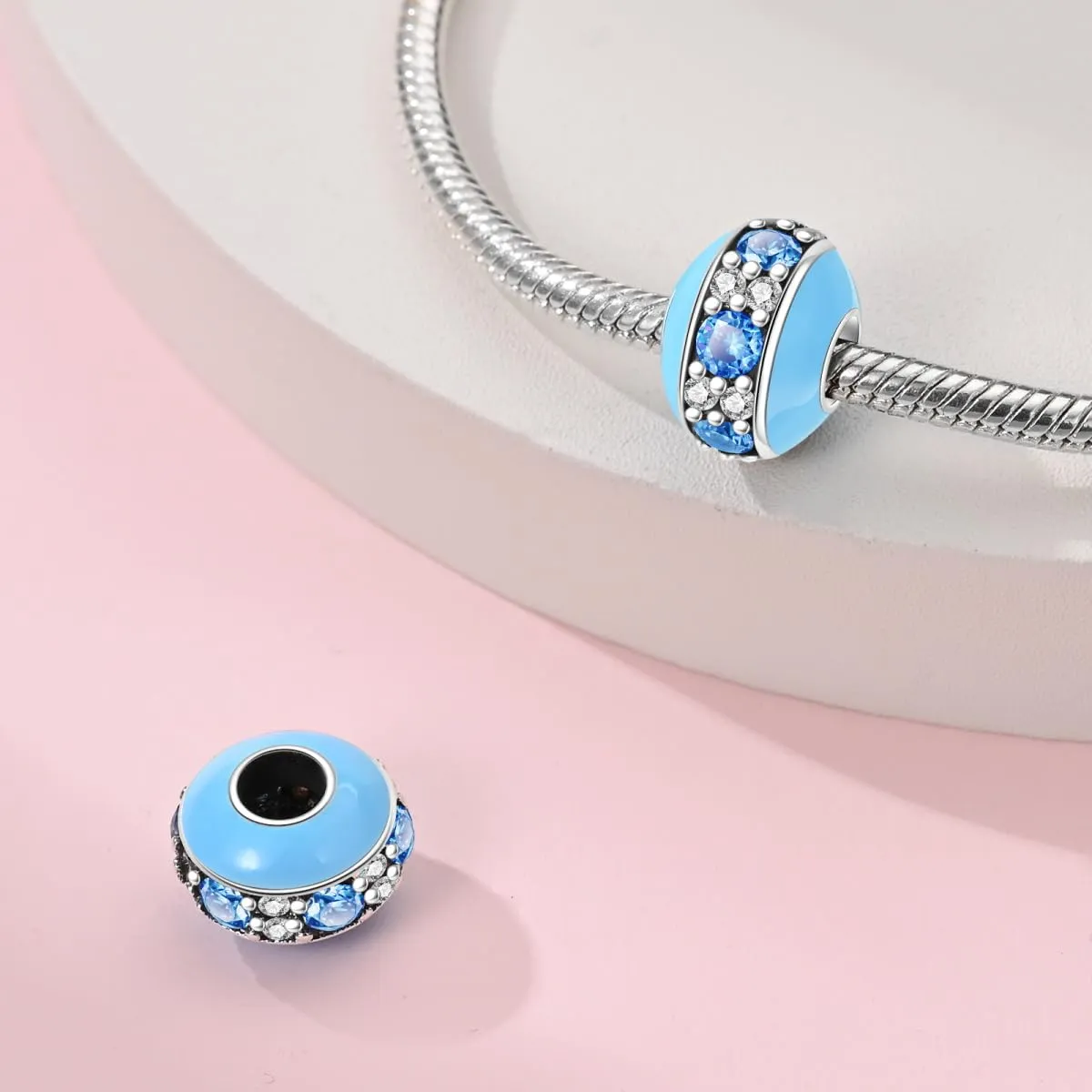 LNQOBU Charm Bead Ciondolo Donna Argento Sterling 925 per Bracciali e Collane - immagine 3