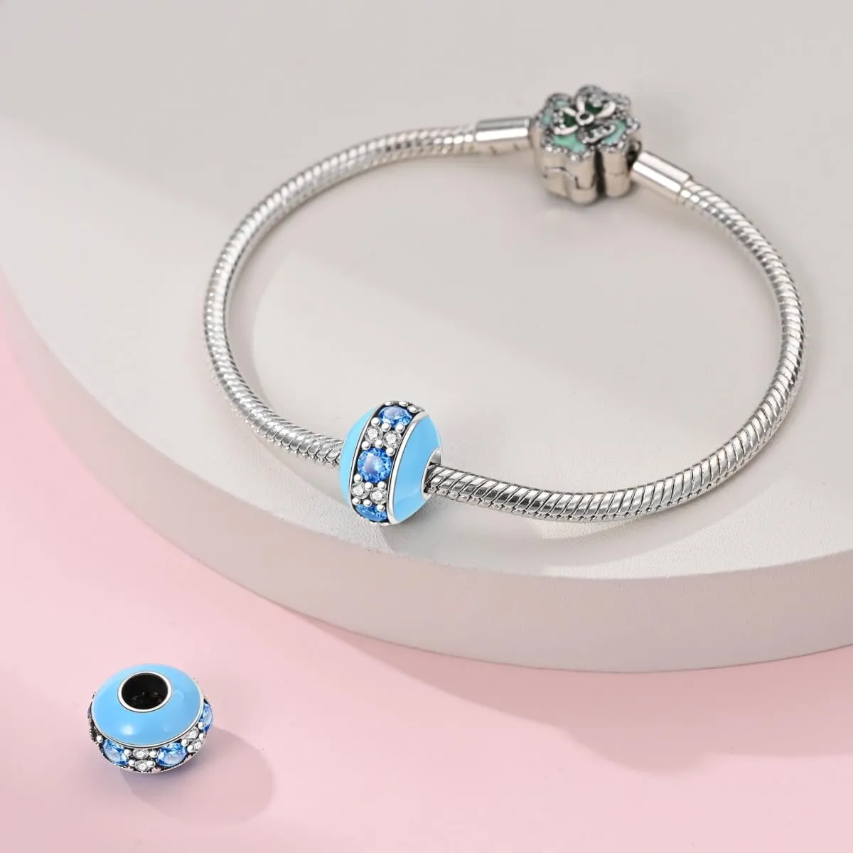 LNQOBU Charm Bead Ciondolo Donna Argento Sterling 925 per Bracciali e Collane - immagine 6