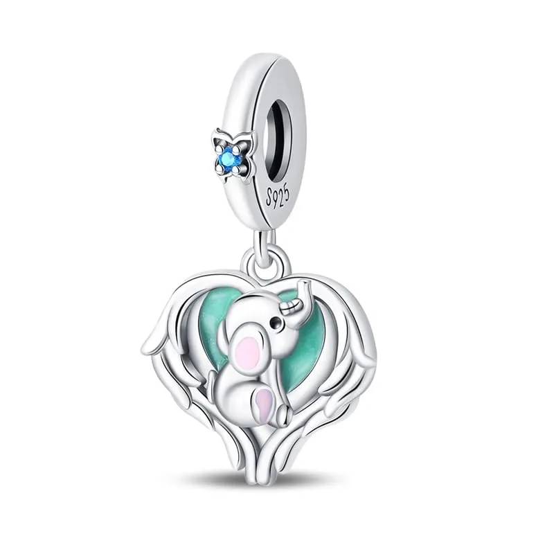 KUNSIR Ciondolo in Argento Sterling 925 con Cubic Zirconia per Braccialetti e Collane Europei - immagine 1