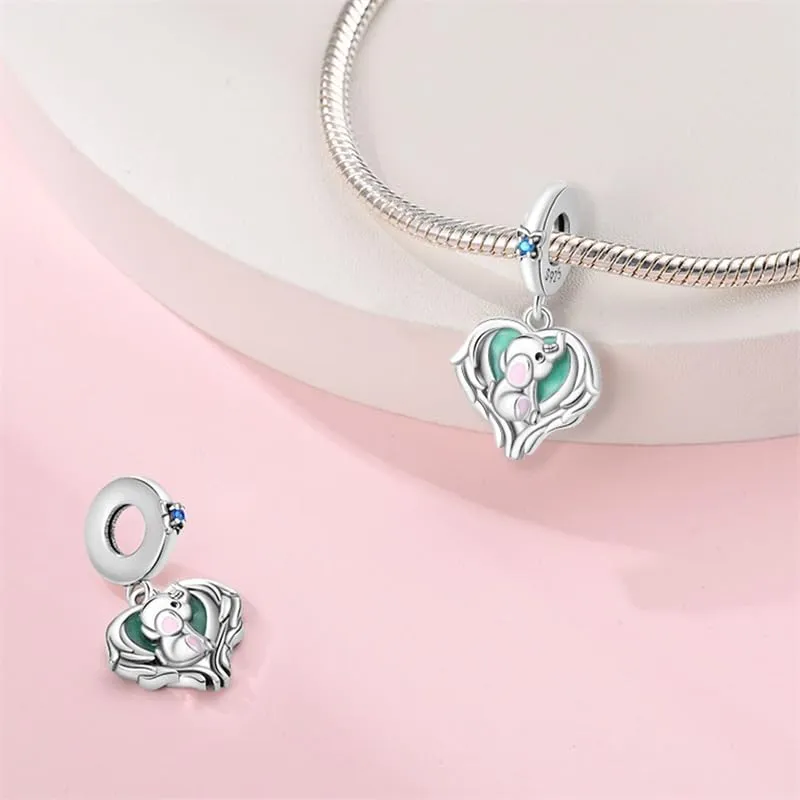 KUNSIR Ciondolo in Argento Sterling 925 con Cubic Zirconia per Braccialetti e Collane Europei - immagine 2