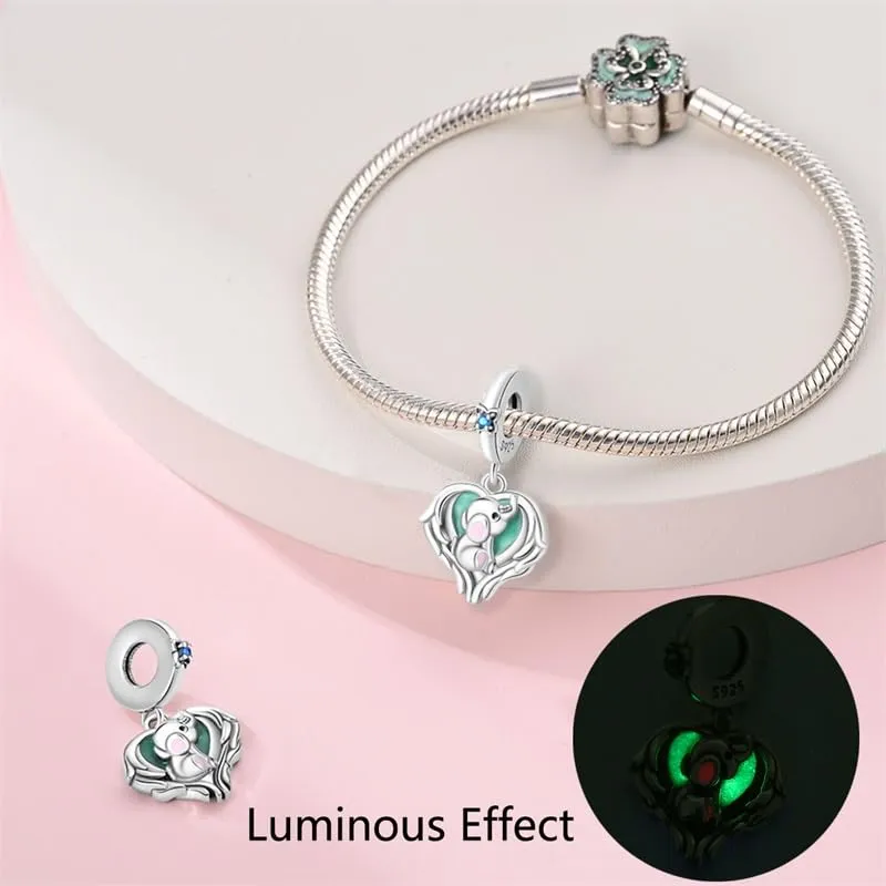 KUNSIR Ciondolo in Argento Sterling 925 con Cubic Zirconia per Braccialetti e Collane Europei - immagine 3