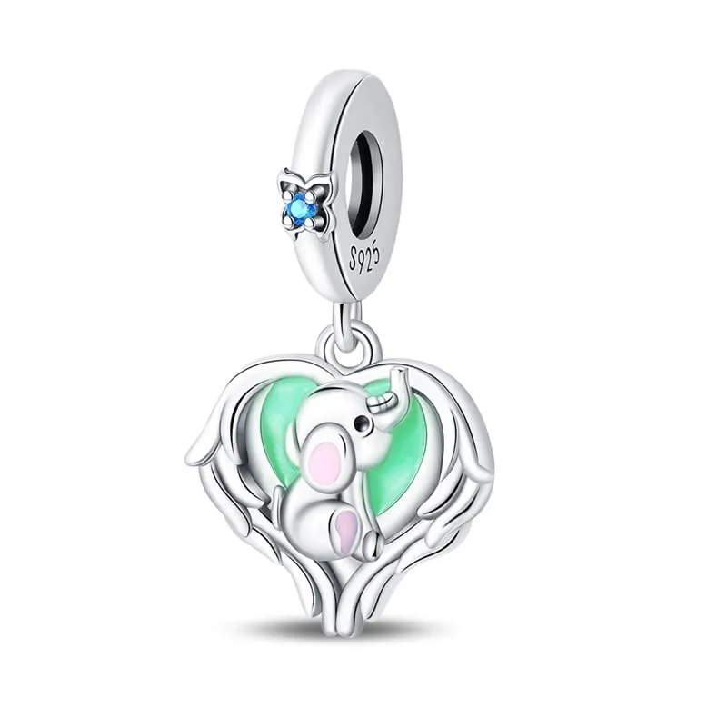 KUNSIR Ciondolo in Argento Sterling 925 con Cubic Zirconia per Braccialetti e Collane Europei - immagine 4