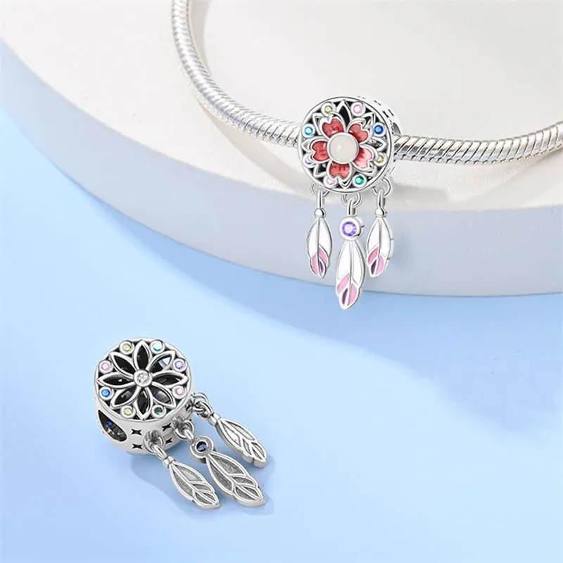KUNSIR Bead Charm Ciondolo Argento Sterling 925 con Cubic Zirconia per Braccialetti e Collane Europei - immagine 2