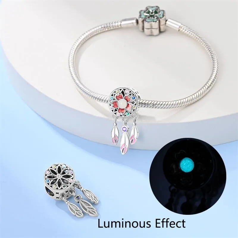 KUNSIR Bead Charm Ciondolo Argento Sterling 925 con Cubic Zirconia per Braccialetti e Collane Europei - immagine 3