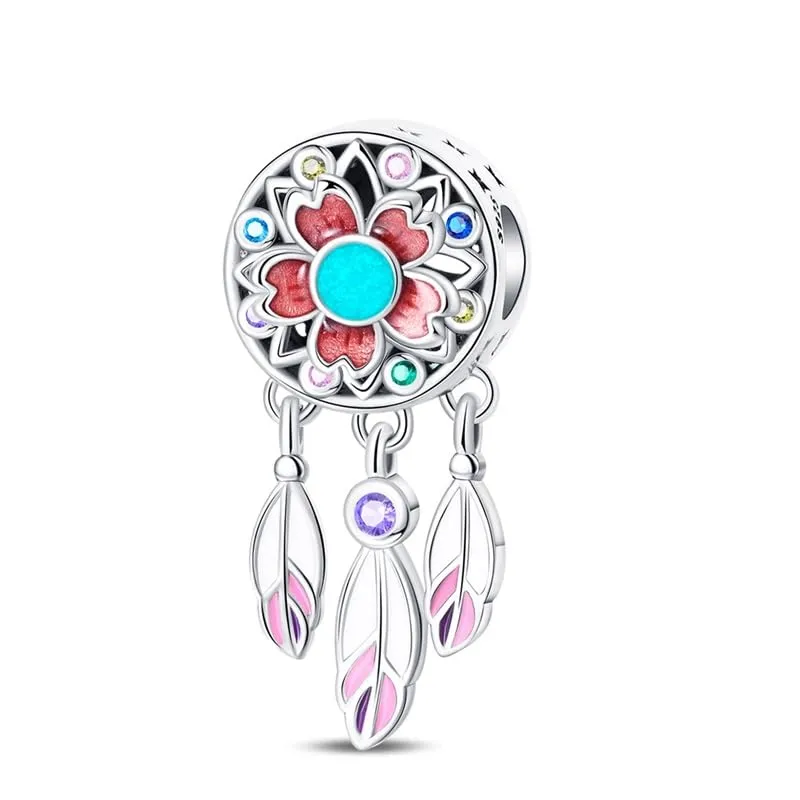 KUNSIR Bead Charm Ciondolo Argento Sterling 925 con Cubic Zirconia per Braccialetti e Collane Europei - immagine 4