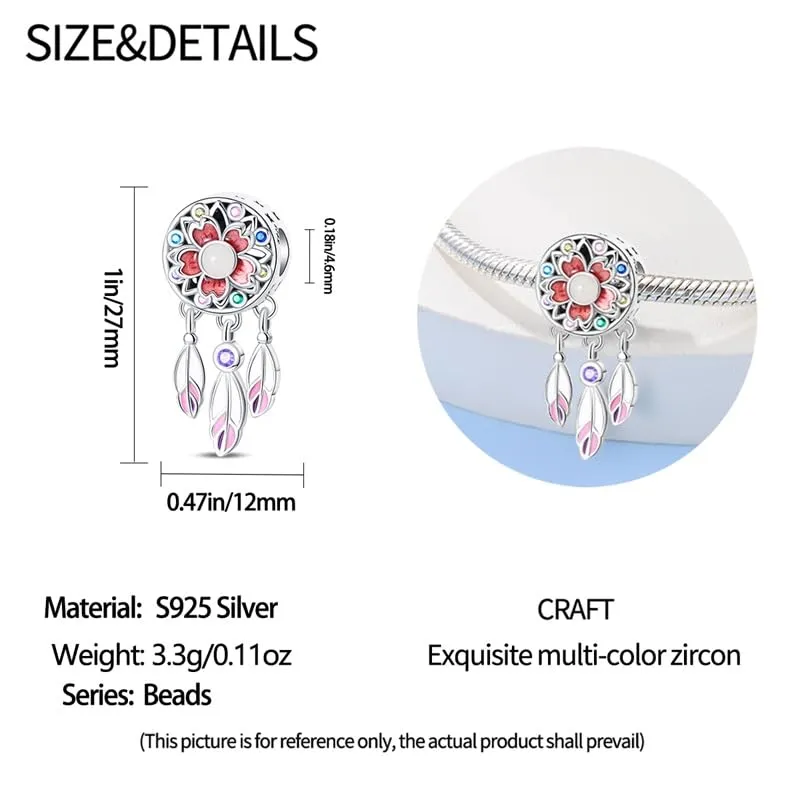 KUNSIR Bead Charm Ciondolo Argento Sterling 925 con Cubic Zirconia per Braccialetti e Collane Europei - immagine 6