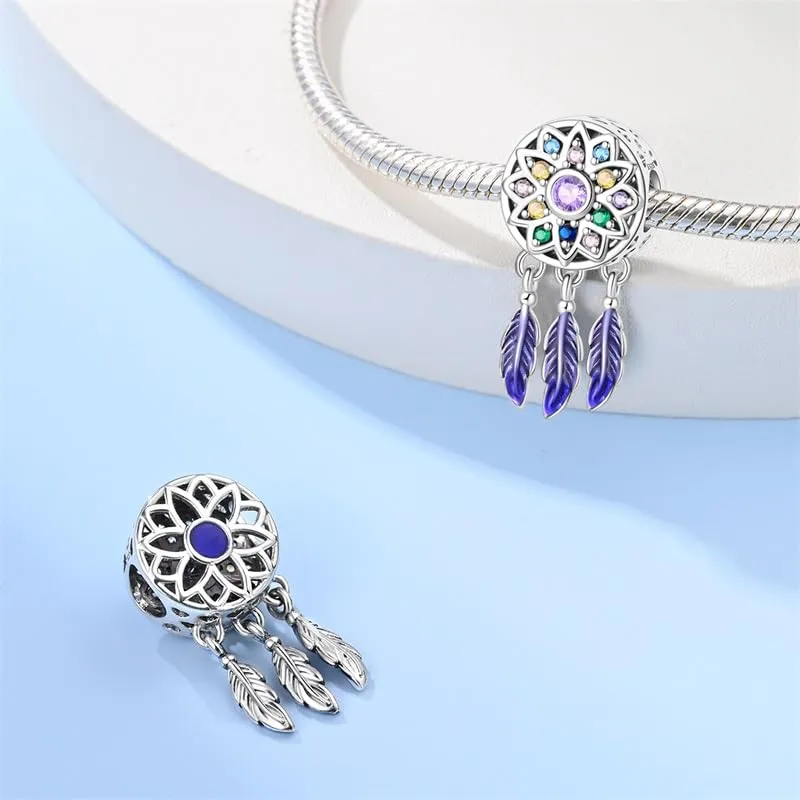 KUNSIR Bead Charm in Argento Sterling 925 con Cubic Zirconia per Braccialetti e Collane Europei - immagine 2