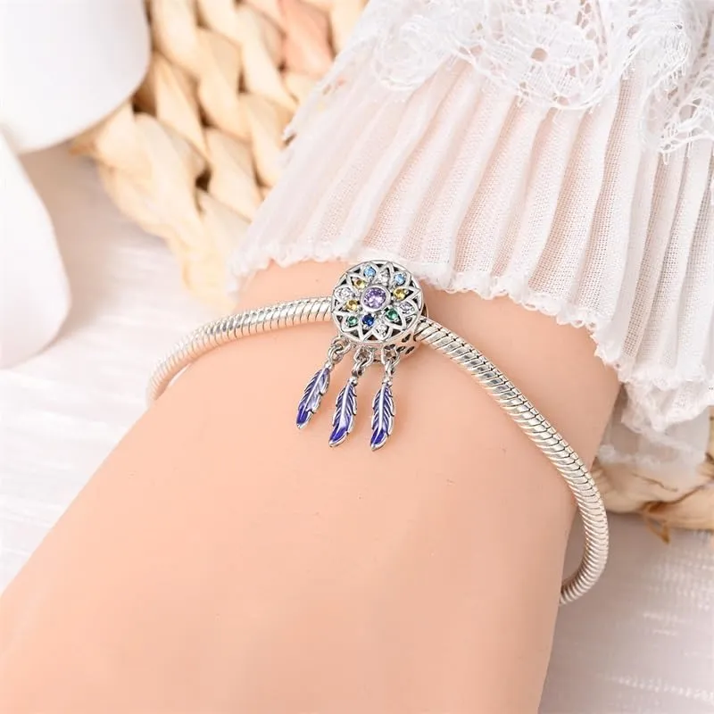 KUNSIR Bead Charm in Argento Sterling 925 con Cubic Zirconia per Braccialetti e Collane Europei - immagine 4