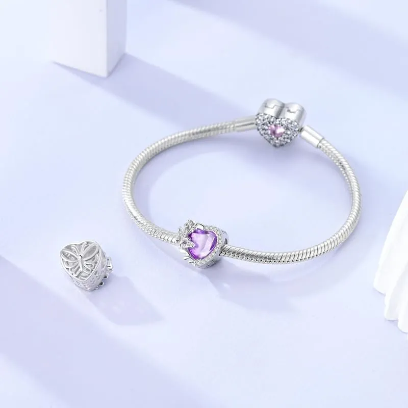 LNQOBU Charm Madre e Figlia Mum Sister in Argento 925 con Zirconi 5A per Braccialetti Pandora - immagine 4