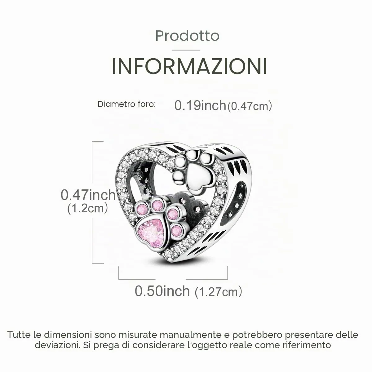 LNQOBU Charm Madre e Figlia Mum Sister in Argento 925 e Zirconi 5A per Braccialetti Pandora - immagine 4