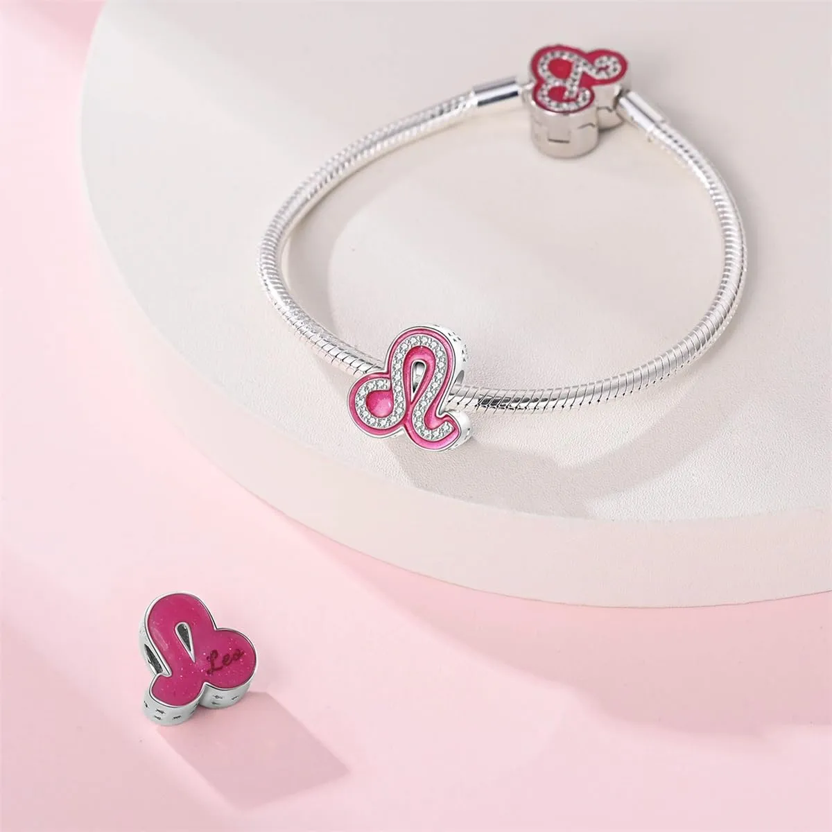 KUNSIR Ciondolo in Argento Sterling 925 con Cubic Zirconia per Braccialetti e Collane Europei - immagine 3
