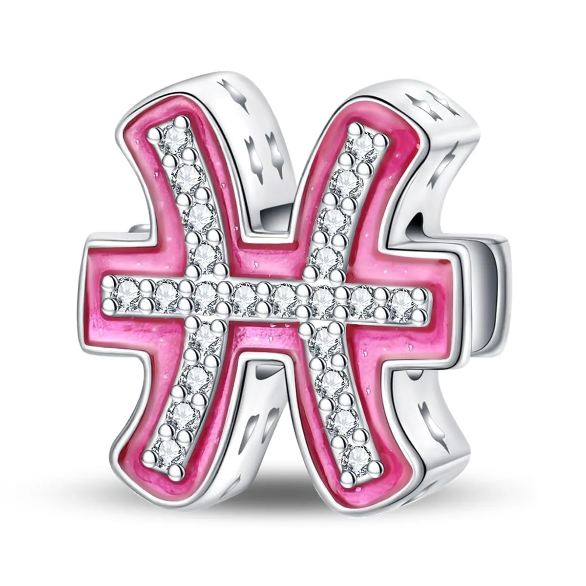 KUNSIR Bead Charm in Argento Sterling 925 con Cubic Zirconia per Braccialetti e Collane Europei - immagine 1