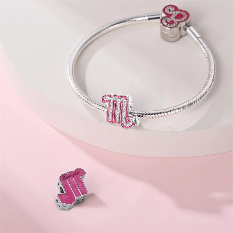 KUNSIR Bead Charm in Argento Sterling 925 con Cubic Zirconia per Braccialetti e Collane Europei - immagine 3