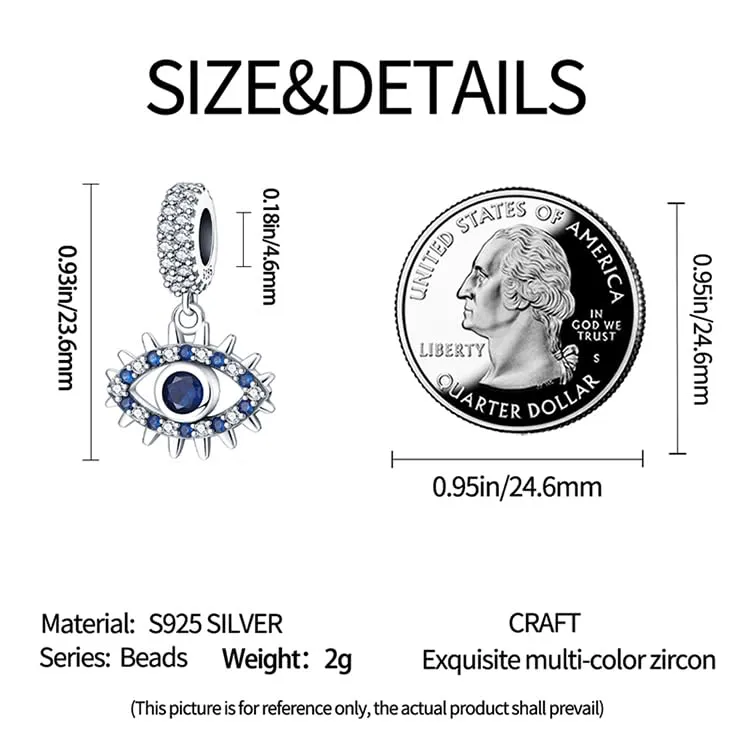 KUNSIR Ciondolo in Argento Sterling 925 con Cubic Zirconia per Braccialetti e Collane Europei - immagine 5