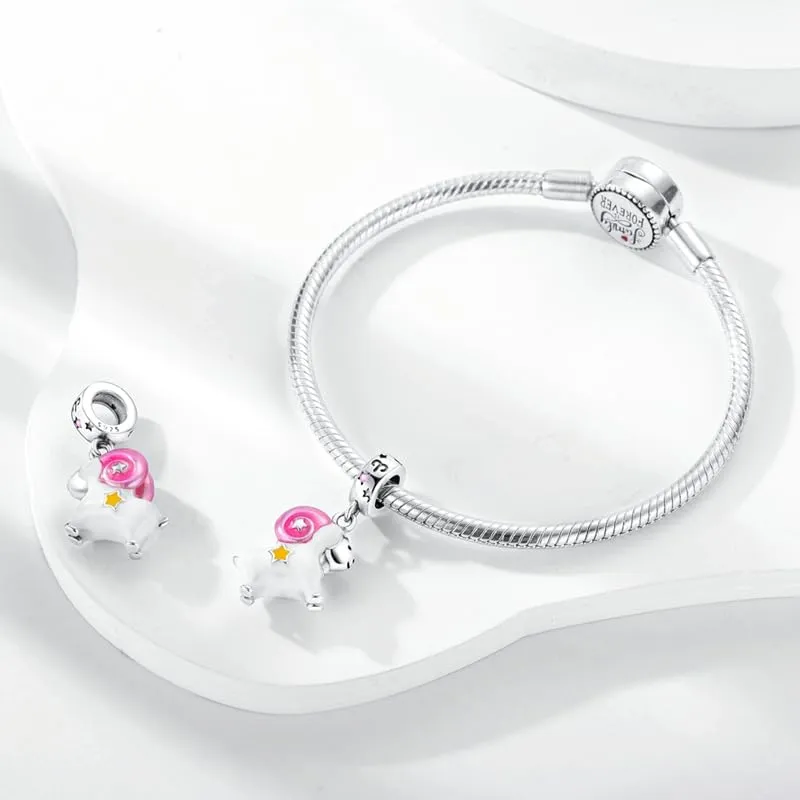 KUNSIR Bead Charm in Argento Sterling 925 con Cubic Zirconia per Braccialetti e Collane Europei - immagine 3