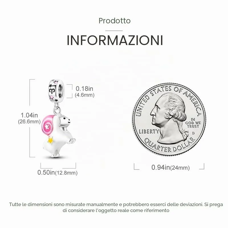 KUNSIR Bead Charm in Argento Sterling 925 con Cubic Zirconia per Braccialetti e Collane Europei - immagine 5
