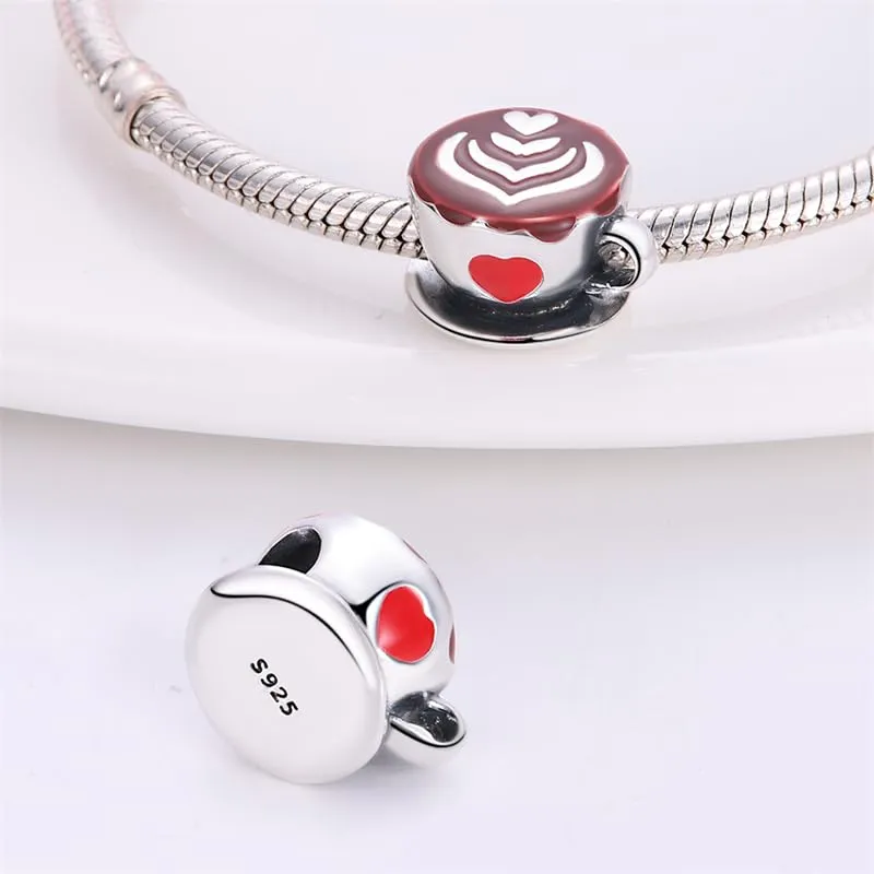 KUNSIR Bead Charm in Argento Sterling 925 con Cubic Zirconia per Braccialetti e Collane Europei - immagine 2