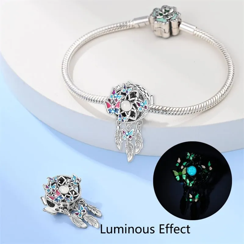 KUNSIR Bead Charm in Argento Sterling 925 con Cubic Zirconia, Compatibile con Braccialetti e Collane Europei - immagine 3