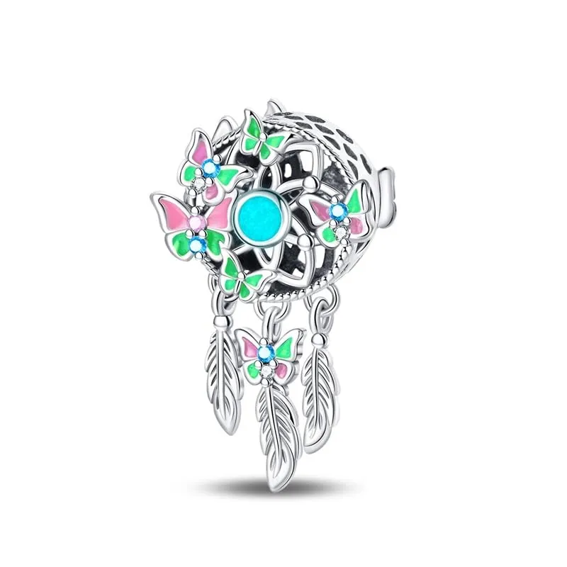 KUNSIR Bead Charm in Argento Sterling 925 con Cubic Zirconia, Compatibile con Braccialetti e Collane Europei - immagine 4