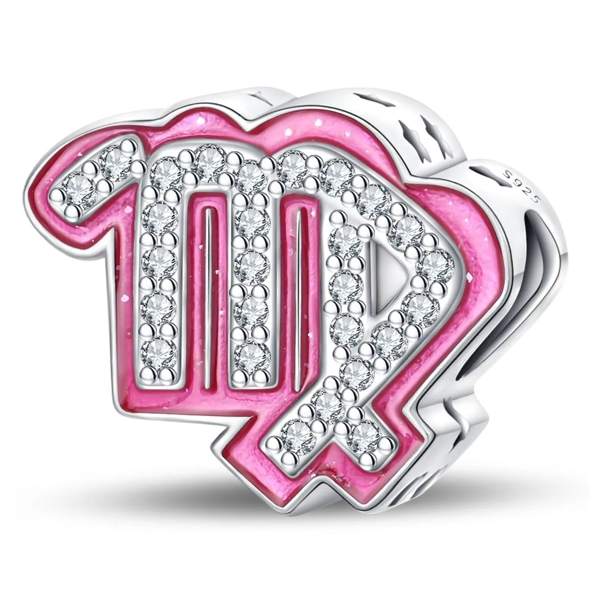KUNSIR Ciondolo in Argento Sterling 925 con Cubic Zirconia per Braccialetti e Collane Europei - immagine 1