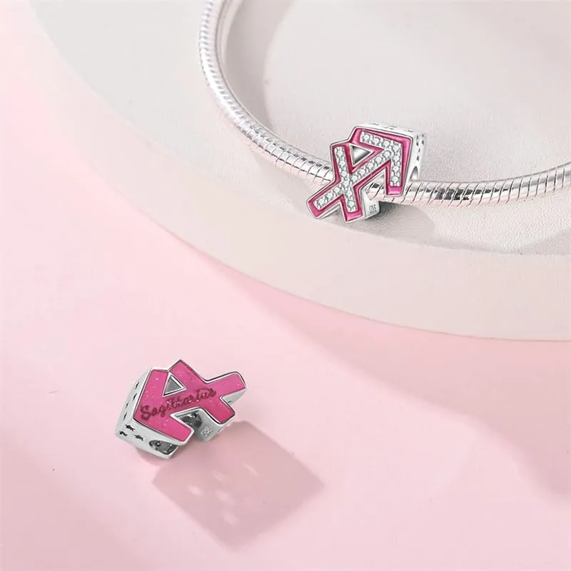 KUNSIR Bead Charm in Argento Sterling 925 con Cubic Zirconia per Braccialetti e Collane Europei - immagine 2