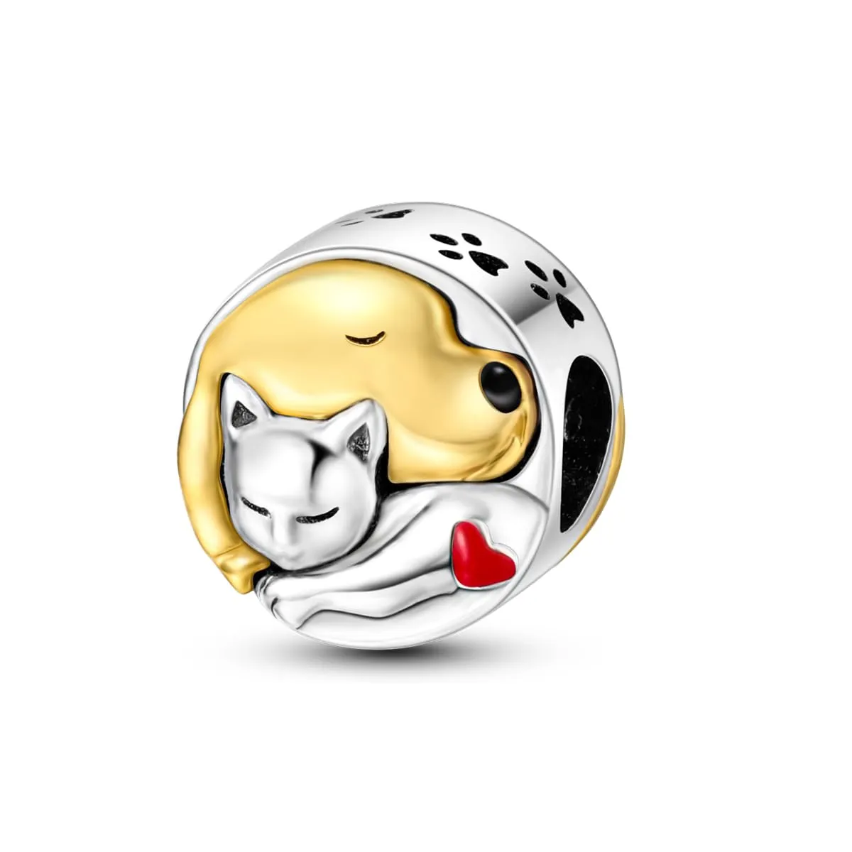 NUJIFFY Ciondoli Animali Gatto e Cane in Argento Sterling 925 per Bracciale - immagine 1