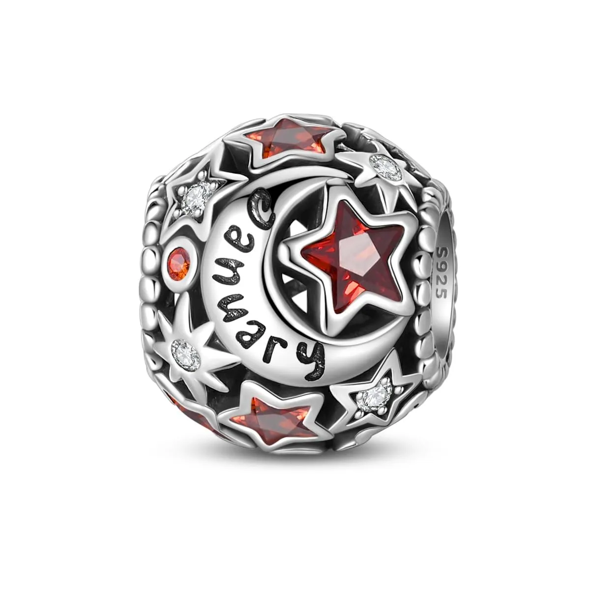 KUNSIR Ciondolo in Argento Sterling 925 con Cubic Zirconia, Compatibile con Braccialetti e Collane Pandora e Europei - immagine 1