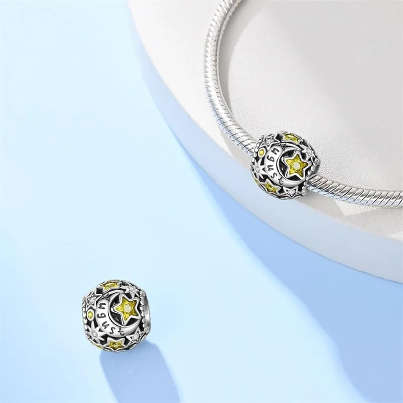 KUNSIR Ciondolo in Argento Sterling 925 con Cubic Zirconia per Braccialetti e Collane Europei - immagine 2